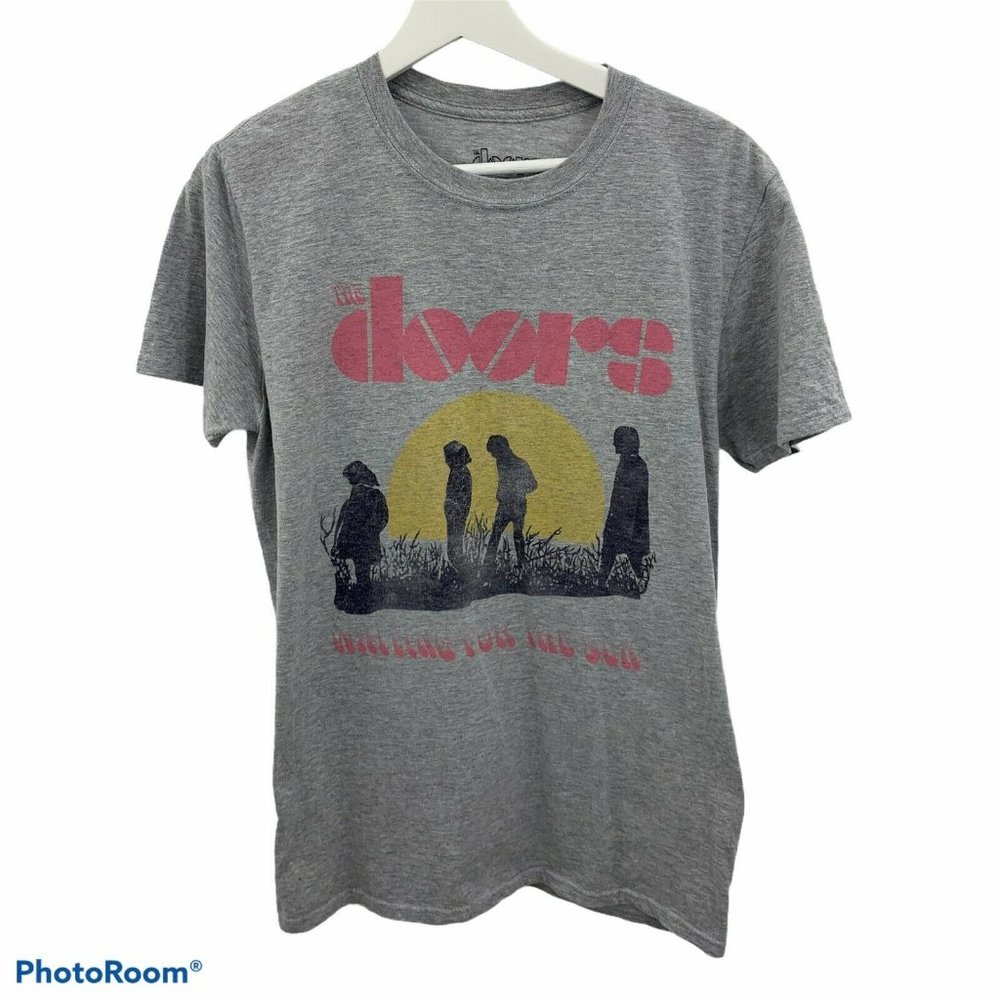 The Doors Graphic Band Concert Tee Shirt Gray Lg
